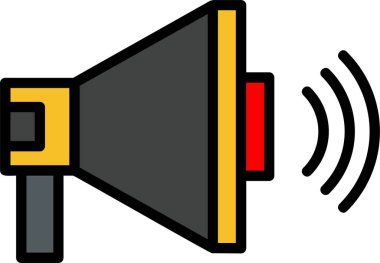 Hoparlör. Web simgesi vektör illüstrasyonu