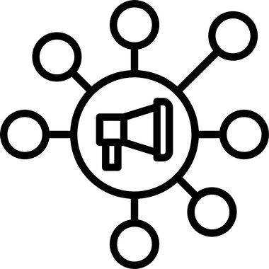 Pazarlama. Web simgesi basit illüstrasyon