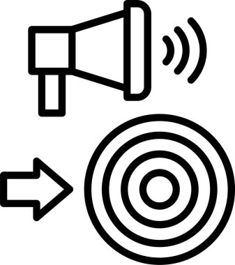 hedef simge vektör illüstrasyonu