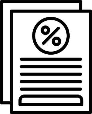 belge simgesi ve vektör illüstrasyonu beyaz arkaplanda izole edildi