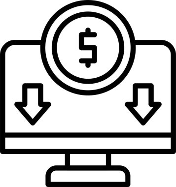 Dolar simgesi vektör illüstrasyonu