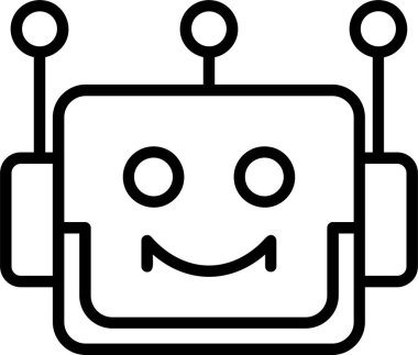 robot. Web simgesi basit tasarım