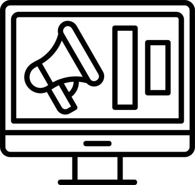 Simge vektör illüstrasyonu reklam ediliyor