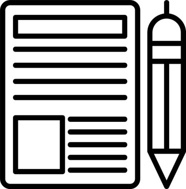 Kalem. Web simgesi basit tasarım