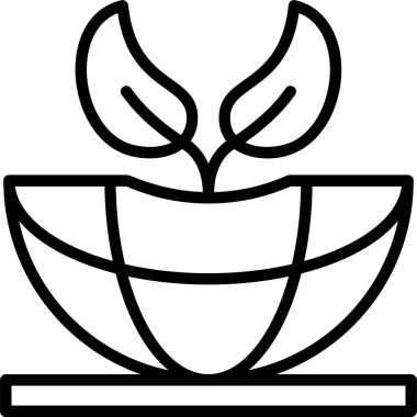 ziraat tarım ikonu anahat tarzında