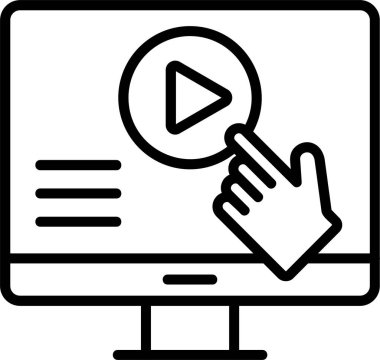 video simgesi, vektör illüstrasyonu