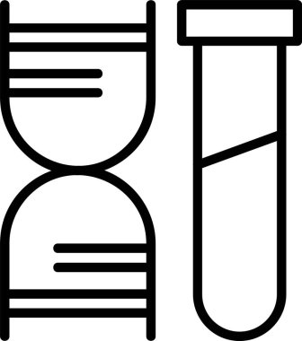 Bilim laboratuarı simgesi ana hatları biçiminde