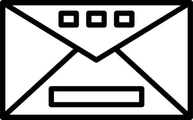 e-posta mektup simge vektör çizim