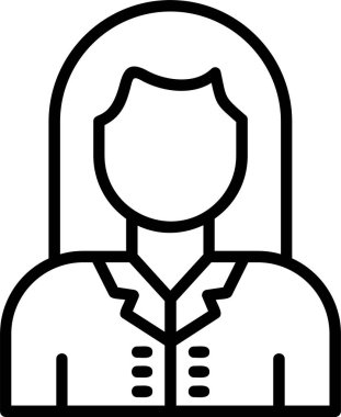 kadın avatar kadın simgesi ana hatları biçiminde