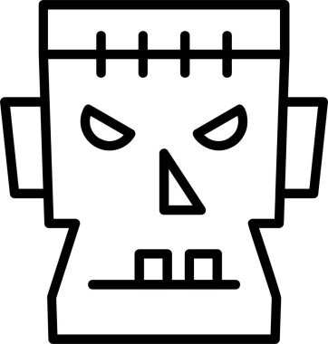 kafatası simgesi, vektör illüstrasyonu