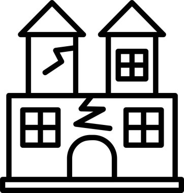 Bina. Web simgesi basit illüstrasyon