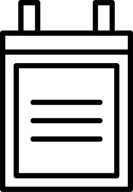 ajanda takvimi iş simgesi ana hat biçiminde