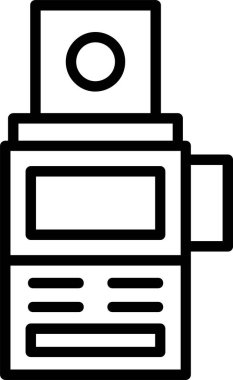 Kamera simgesi, vektör illüstrasyonu beyaz arkaplanda izole edildi