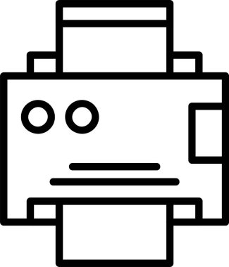 yazıcı makine simgesi, basit vektör illüstrasyonu