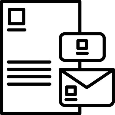 e-posta mektup simgesi ana hat biçiminde