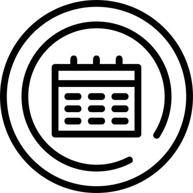 Takvim simgesi vektör illüstrasyonu