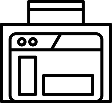 Bilgisayar. Web simgesi basit illüstrasyon