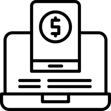 Dolar nakit para simgesi ana hatları biçiminde