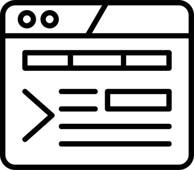 Tarayıcı pencere simgesi ana hat biçiminde