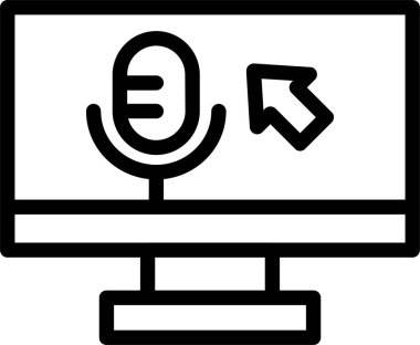 ses stüdyosu simgesi ana hatları biçiminde