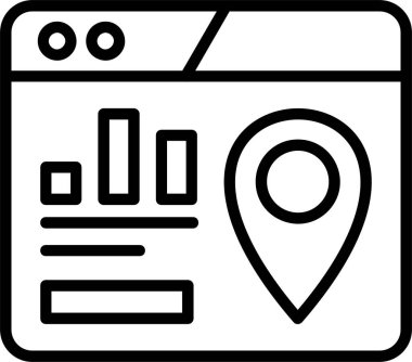 Harita işaretleyici simgesi, vektör illüstrasyonu