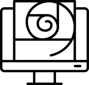 Bilgisayar masaüstü simgesi ana hat biçiminde