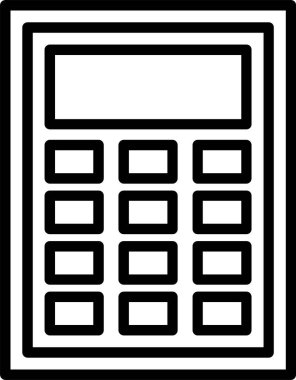 hesap makinesi simgesi, basit vektör tasarımı