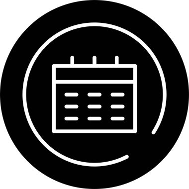 vektör Takvimi Simgesi illüstrasyonu