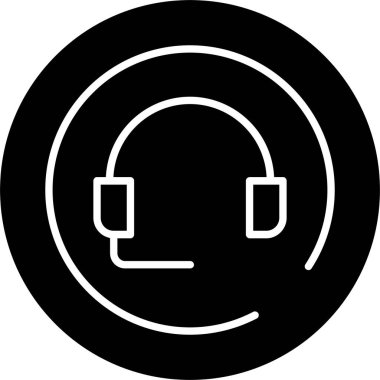 kulaklık simgesi vektör illüstrasyonu