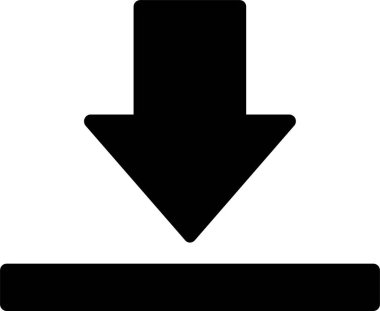 aşağı ok aşağı simge katı şekilde