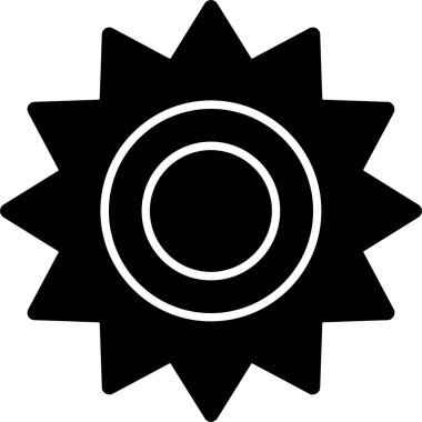 Güneş. Web simgesi basit illüstrasyon