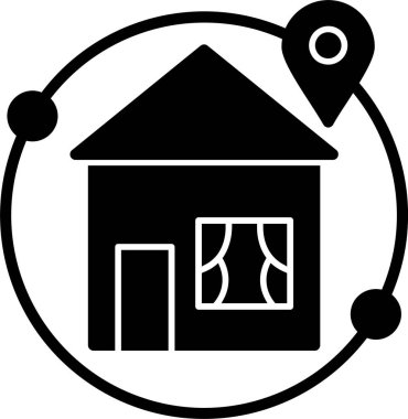 konum haritası simgesi, vektör illüstrasyonu