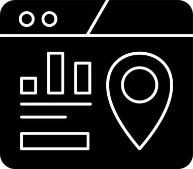 Harita işaretleyici simgesi, vektör illüstrasyonu