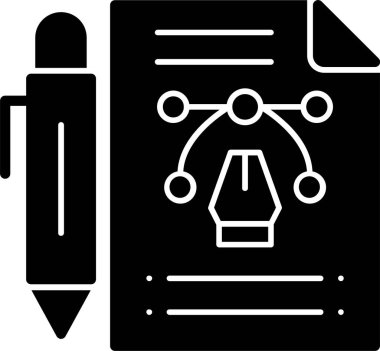 Bir kitap simgesinin vektör illüstrasyonu