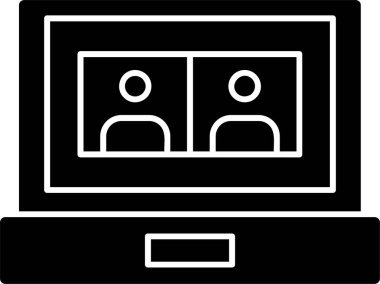 Bilgisayar ekran simgesini ana hat biçiminde izleName