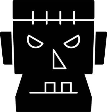 Kızgın surat. Basit resimleme