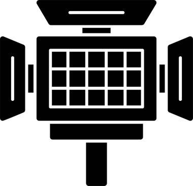 Kamera simgesi. Web için film vektör simgelerinin basit illüstrasyonu