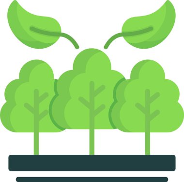 Orman simgesinin temel vektör görüntüsü