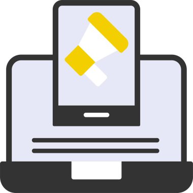 Çoklu Ekran Pazarlama simgesi, vektör illüstrasyonu