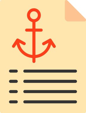 Çapa ve Metin kağıt sayfası