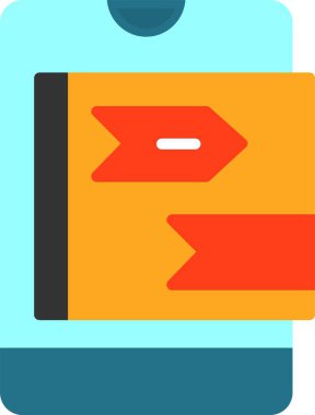 Okları ve telefonu olan modern kanonik simgenin vektör çizimi