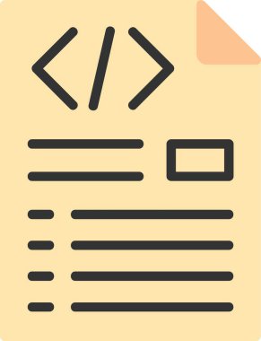 Başlık kodu soyut renk vektörü simgesi