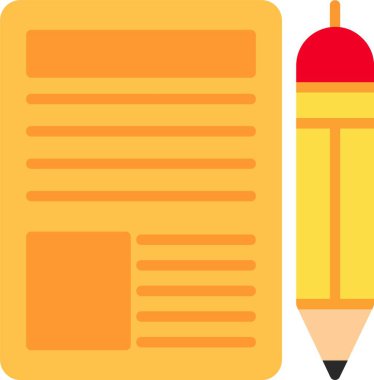 Kalemli blog günlüğü. Uygulama için basit illüstrasyon 