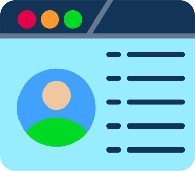 Kullanıcı Arayüzü. Uygulama için basit simge illüstrasyonu 