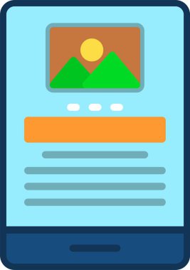 Düz Tasarım soyut renk vektörü çizimi