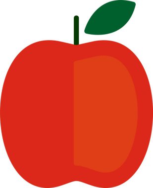 Soyut renk vektörü elma çizimi