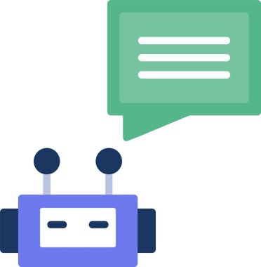 Robot sohbet robotu mesajı. Basit resimleme