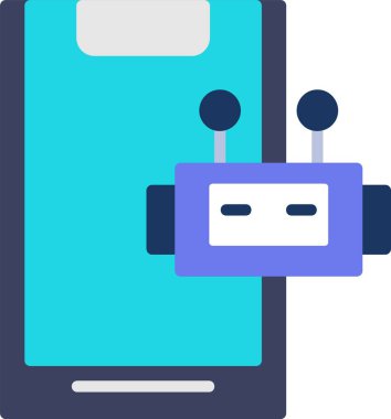 Akıllı telefon simgesinin renk vektör çizimi