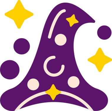 Sihirli şapka, illüstrasyon, beyaz arkaplanda vektör