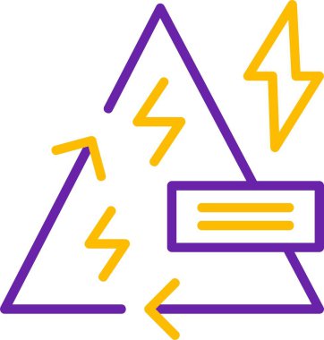 Yıldırım. Web simgesi basit illüstrasyon